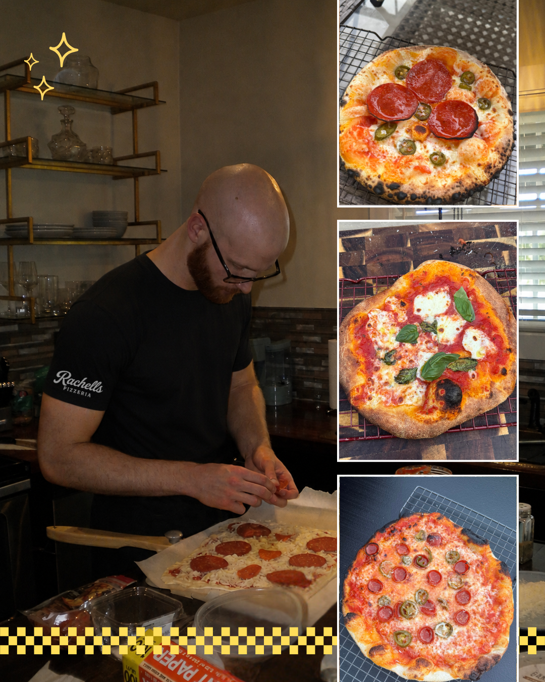 Rachell's Pizzeria catering setup with Ooni ovens and tent