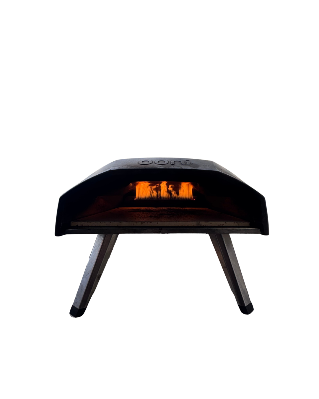 Artisan pizza with charred crust