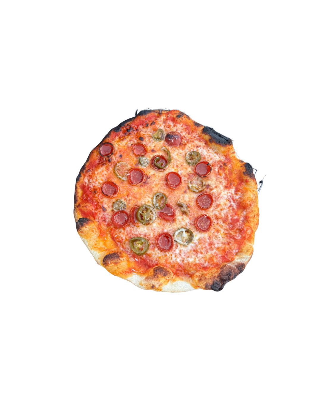 Pepperoni jalapeño pizza