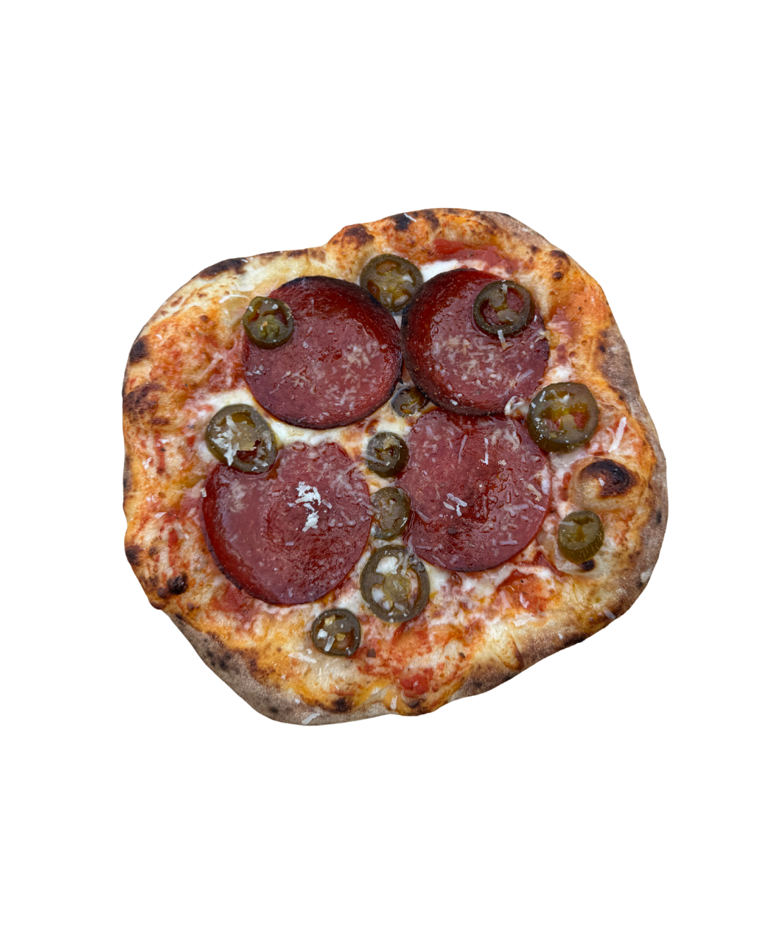 Pepperoni pizza on plate